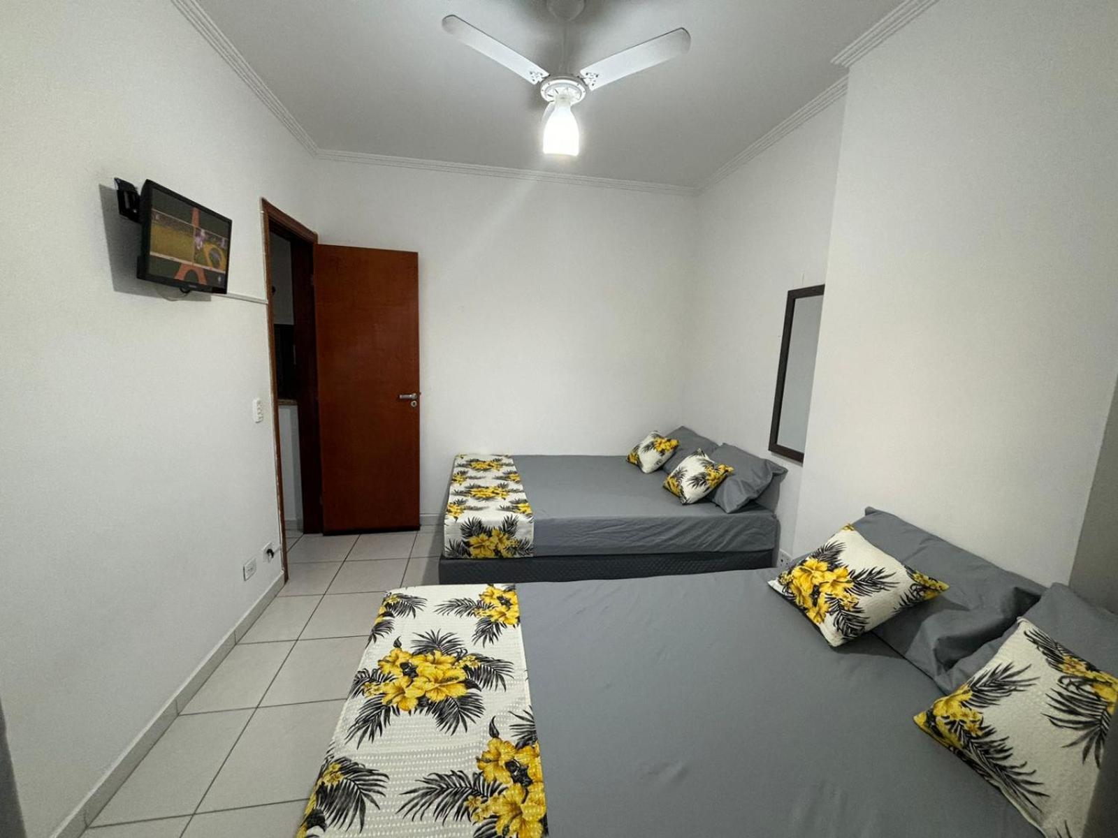 Lindo Apto 300M Praia Da Ocian E Centro - Vista Mar- Varanda Sacada - Wi-Fi 300 Mbps - Vaga De Garagem - Acomoda Ate 6 Pessoas Leilighet Praia Grande  Eksteriør bilde