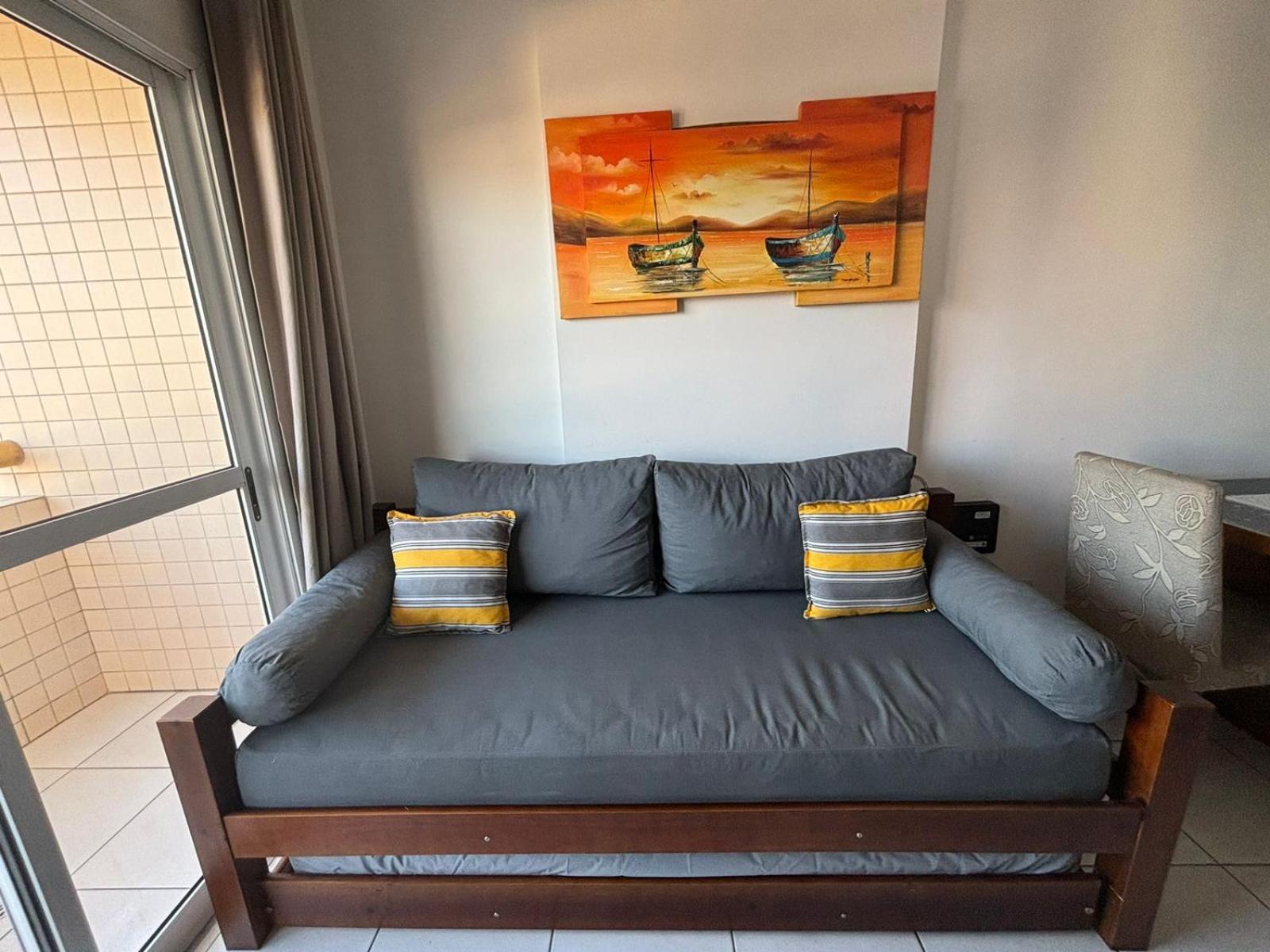 Lindo Apto 300M Praia Da Ocian E Centro - Vista Mar- Varanda Sacada - Wi-Fi 300 Mbps - Vaga De Garagem - Acomoda Ate 6 Pessoas Leilighet Praia Grande  Eksteriør bilde