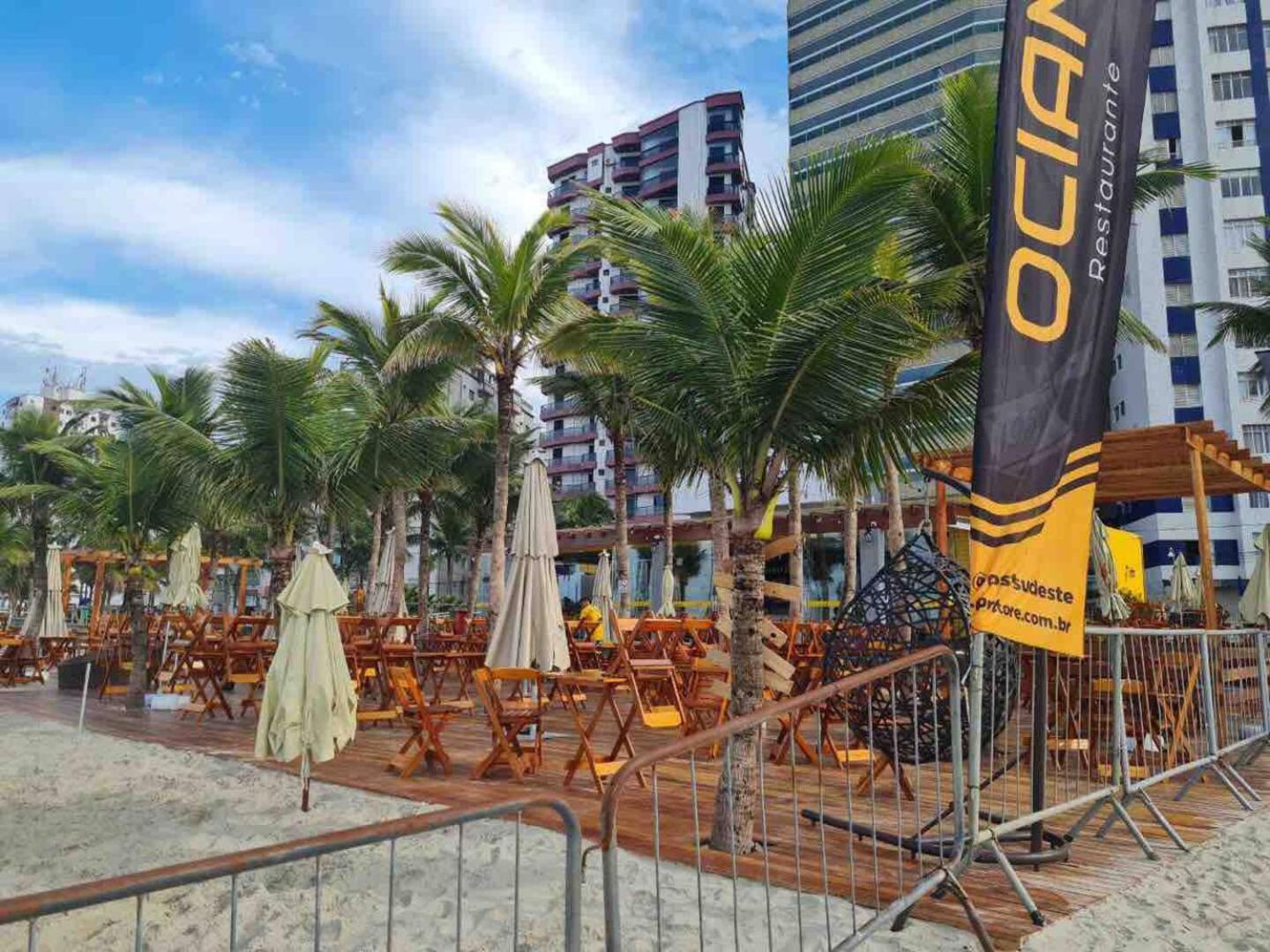 Lindo Apto 300M Praia Da Ocian E Centro - Vista Mar- Varanda Sacada - Wi-Fi 300 Mbps - Vaga De Garagem - Acomoda Ate 6 Pessoas Leilighet Praia Grande  Eksteriør bilde