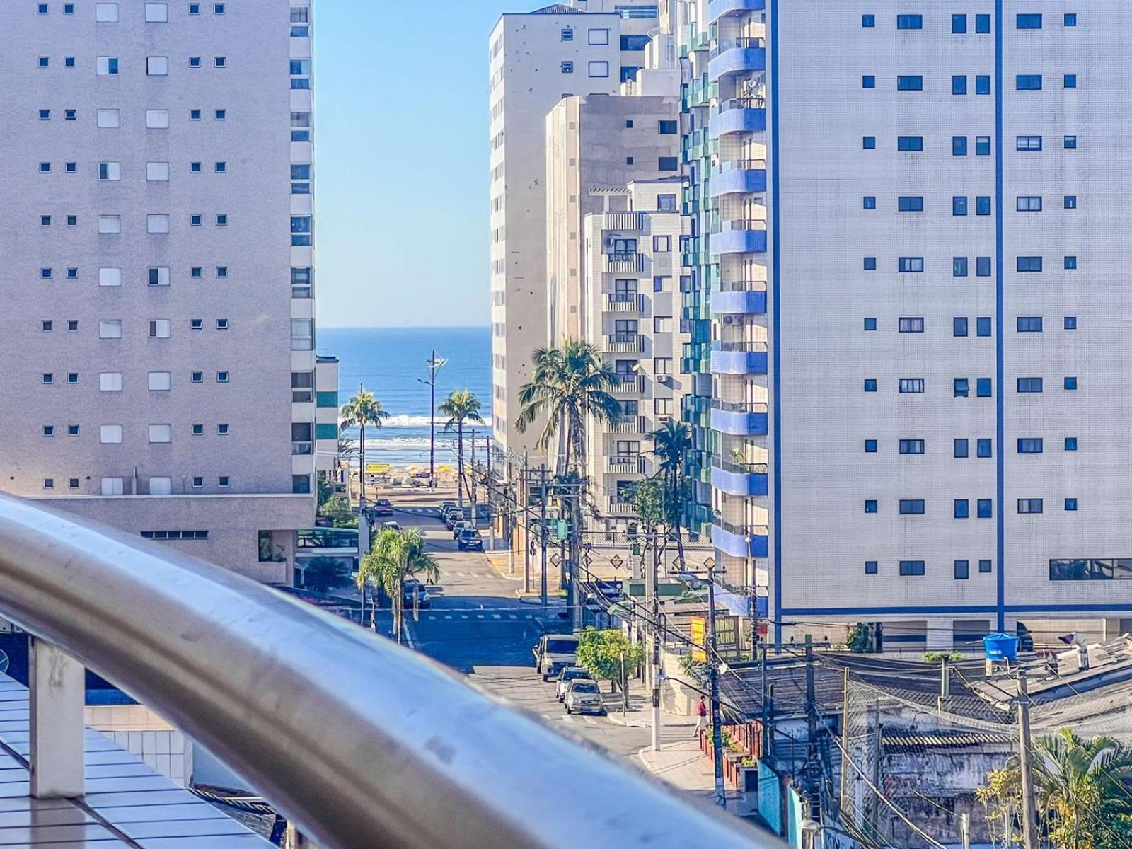 Lindo Apto 300M Praia Da Ocian E Centro - Vista Mar- Varanda Sacada - Wi-Fi 300 Mbps - Vaga De Garagem - Acomoda Ate 6 Pessoas Leilighet Praia Grande  Eksteriør bilde